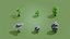 Cartoon game ready trees pack