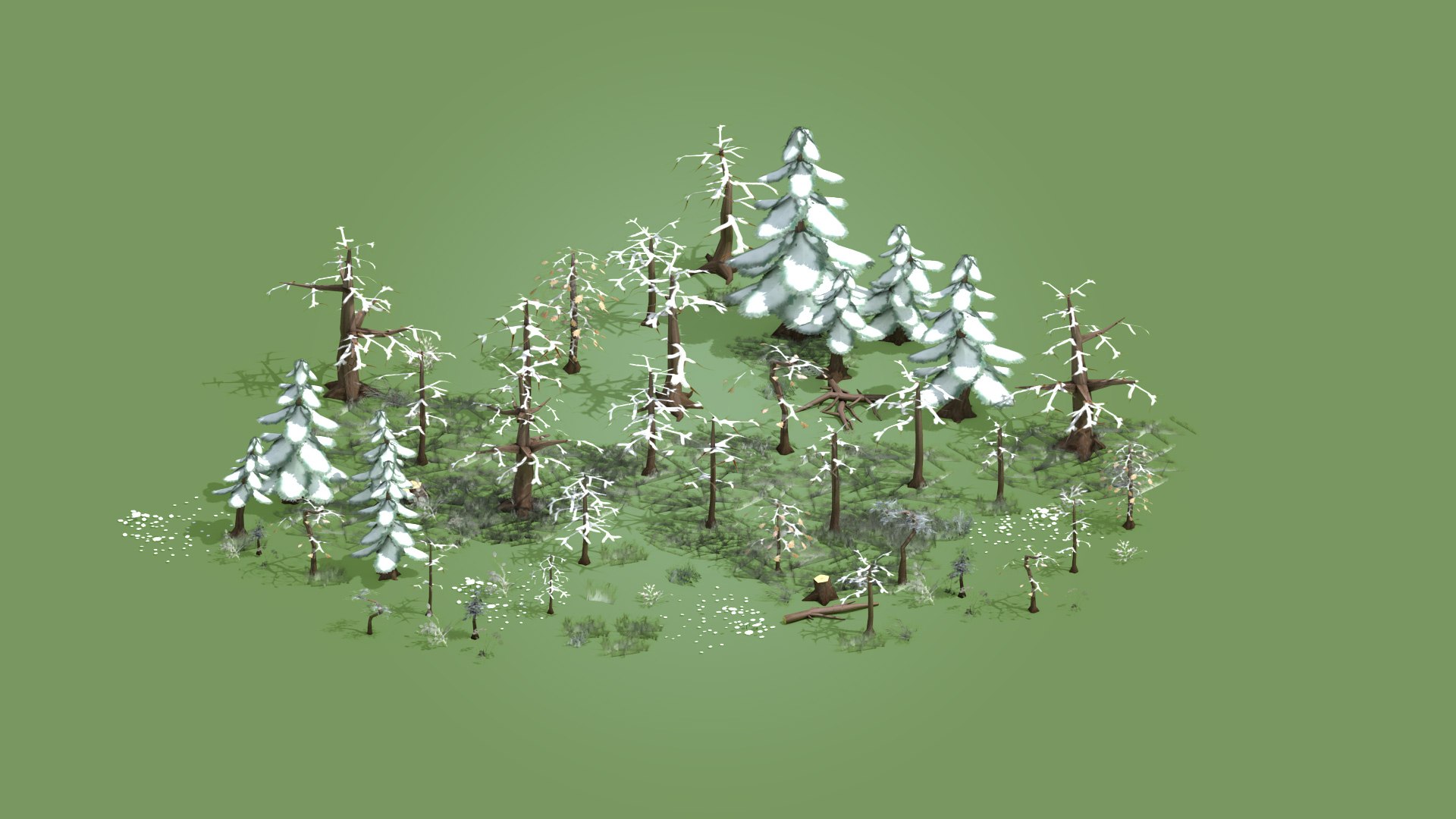 3D cartoon trees pack https://p.turbosquid.com/ts-thumb/7X/Pov2kP/t9VNdO8E/stym_lowpolytreespack_tree_000_winter/jpg/1591905989/1920x1080/fit_q87/8d4b563fa1e54296c2a4493752130a97551c1f44/stym_lowpolytreespack_tree_000_winter.jpg