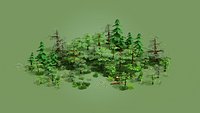Cartoon game ready trees pack