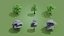 Cartoon game ready trees pack