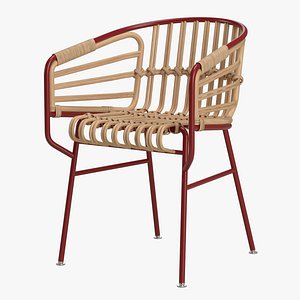 3D model Casamania Raphia Rattan Chair