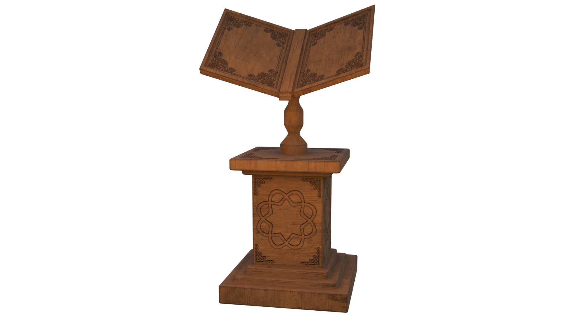 3D Old Book Stand Model - TurboSquid 1895936
