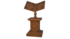 3D old book stand model