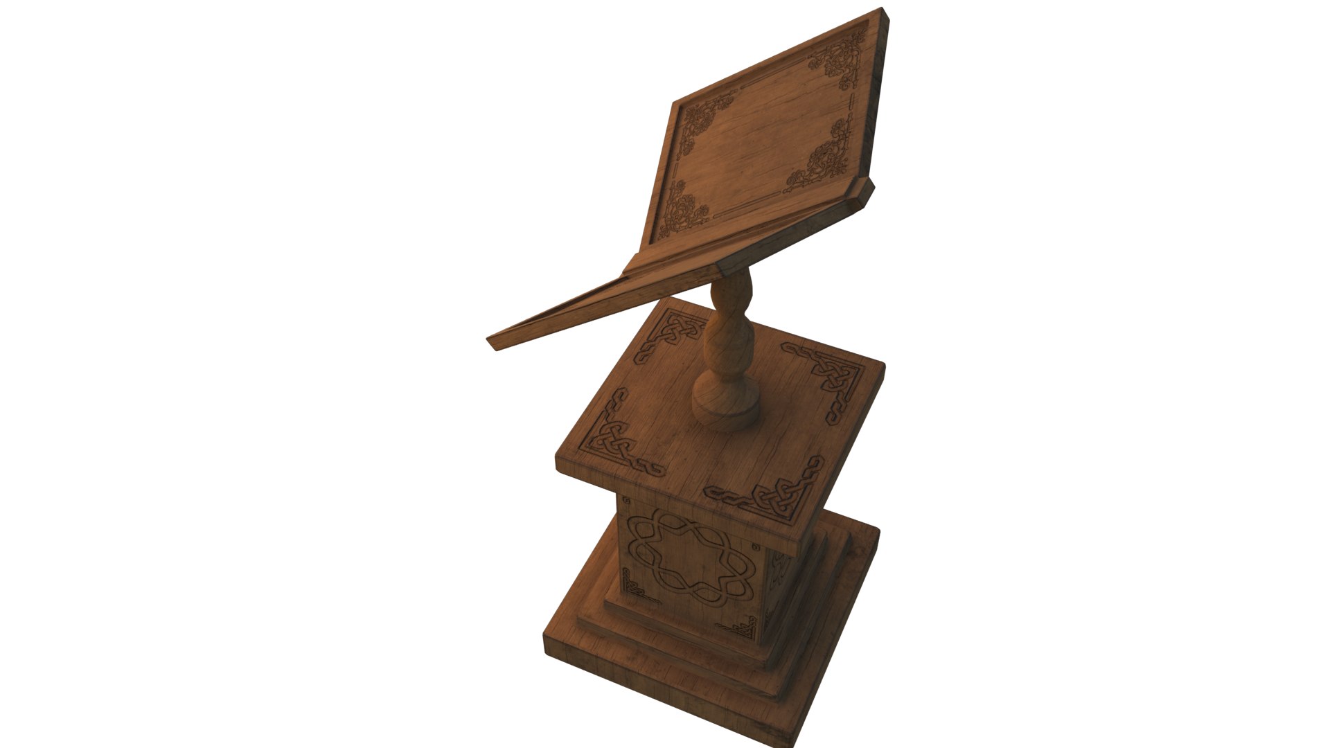 3D Old Book Stand Model - TurboSquid 1895936