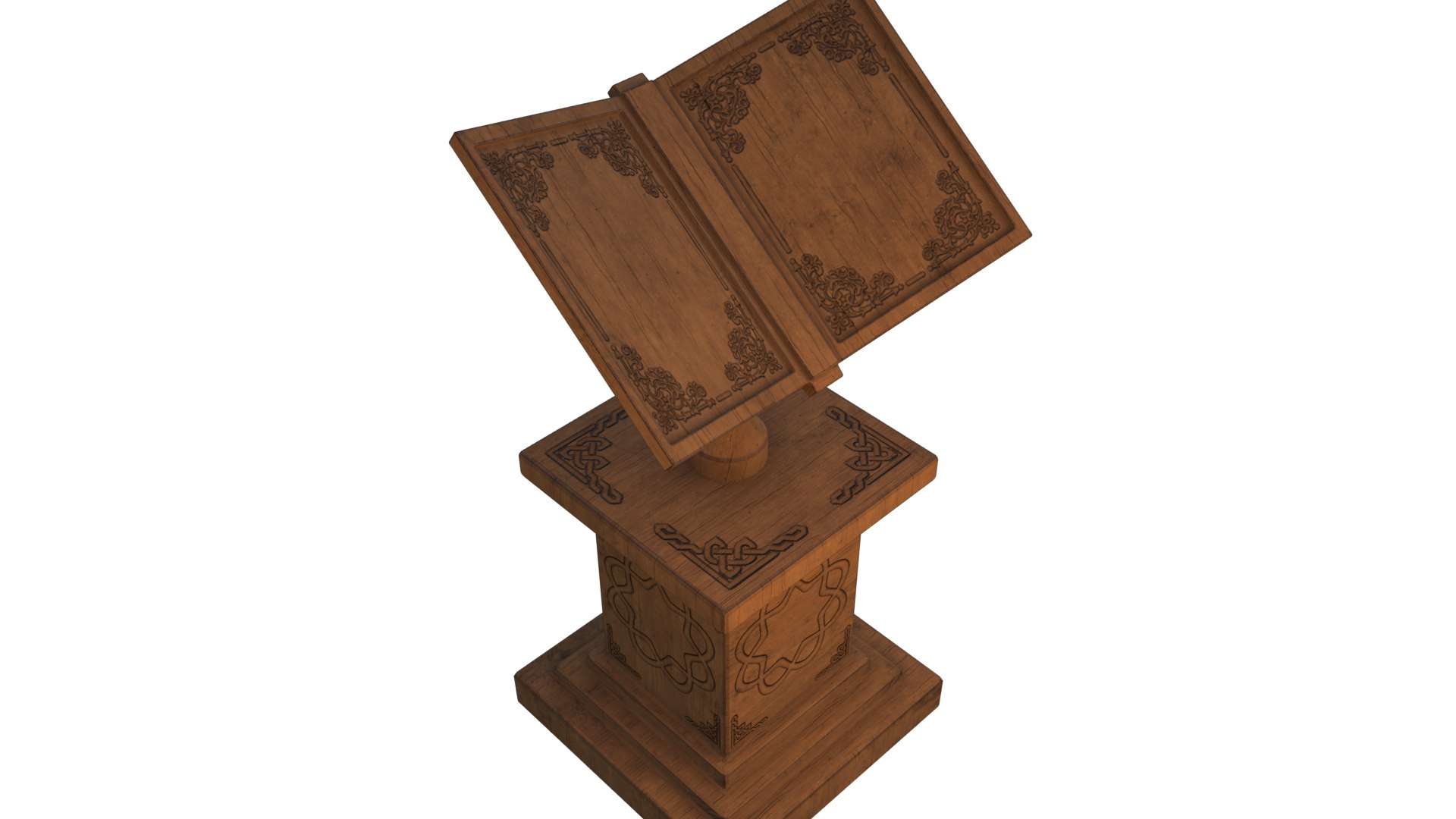 3D Old Book Stand Model - TurboSquid 1895936