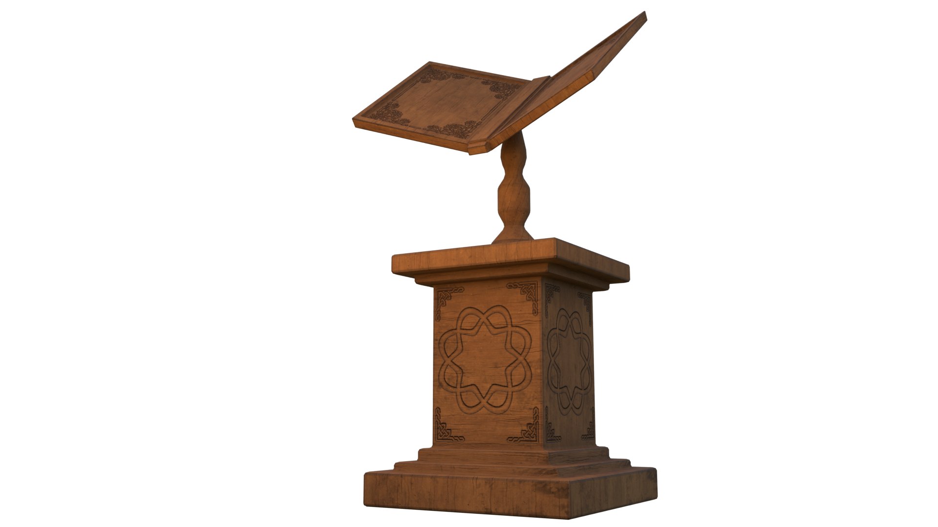 3D Old Book Stand Model - TurboSquid 1895936