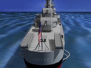 3d model anti-aircraft class destroyers