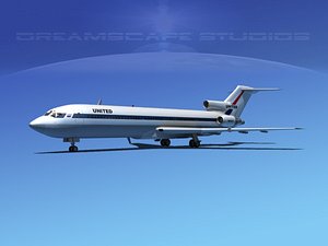 3d model airline boeing 727 727-200