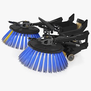 Road Sweeper Brushes Mechanism Rigged