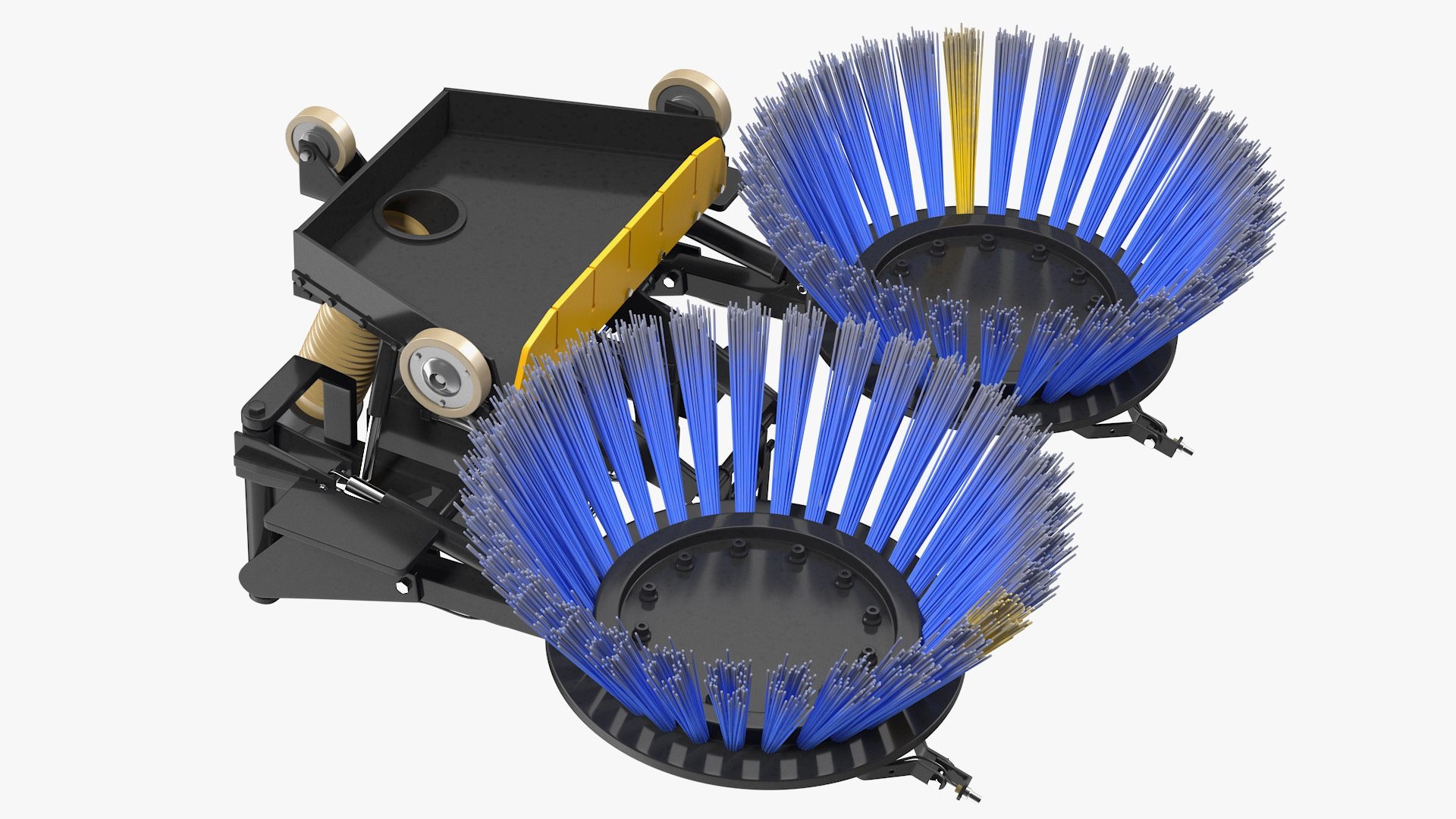Road sweeper brushes mechanism 3D model - TurboSquid 1574352