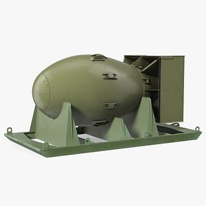 Atomic Bomb Fat Man Green with Shipping Pallet model