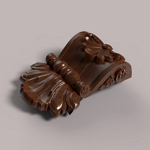 carved corbel cnc 3D model