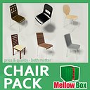 contemporary chairs pack 3d model
