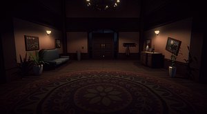 Asset Pack Low Poly Horror House 3D model