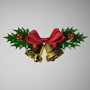 3d christmas bells model
