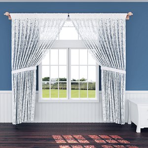 texturing curtain 3D model