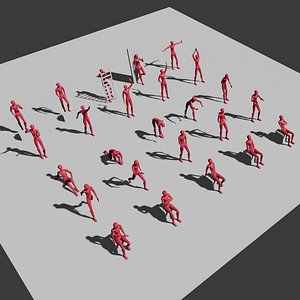 People Low poly model 3D model