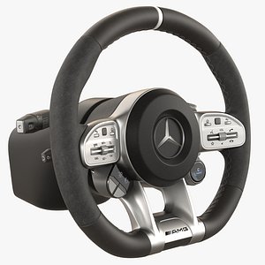 3D model mercedes steering wheel amg