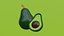 Low Poly Avocado 3D