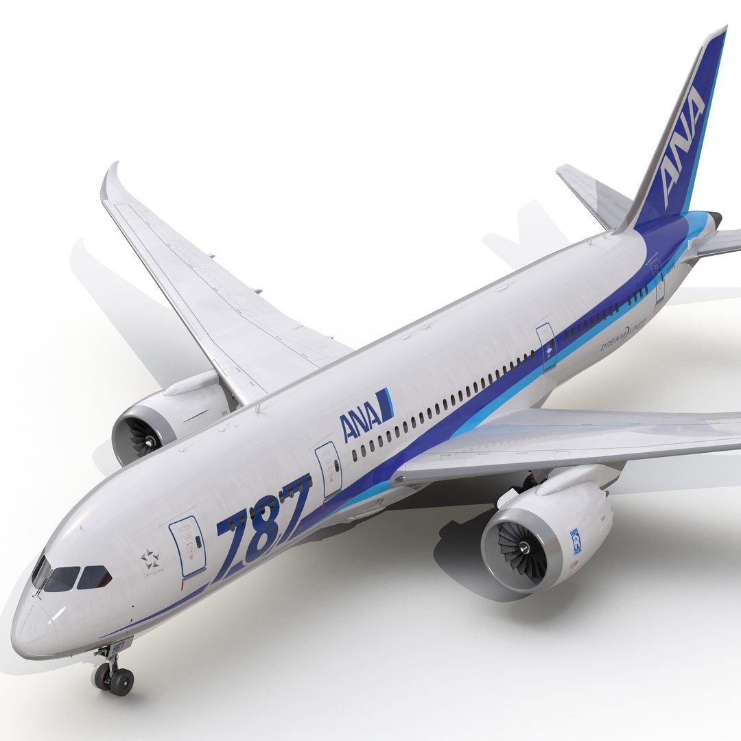 Boeing 787-8 Dreamliner All Nippon Airways 3D model preview