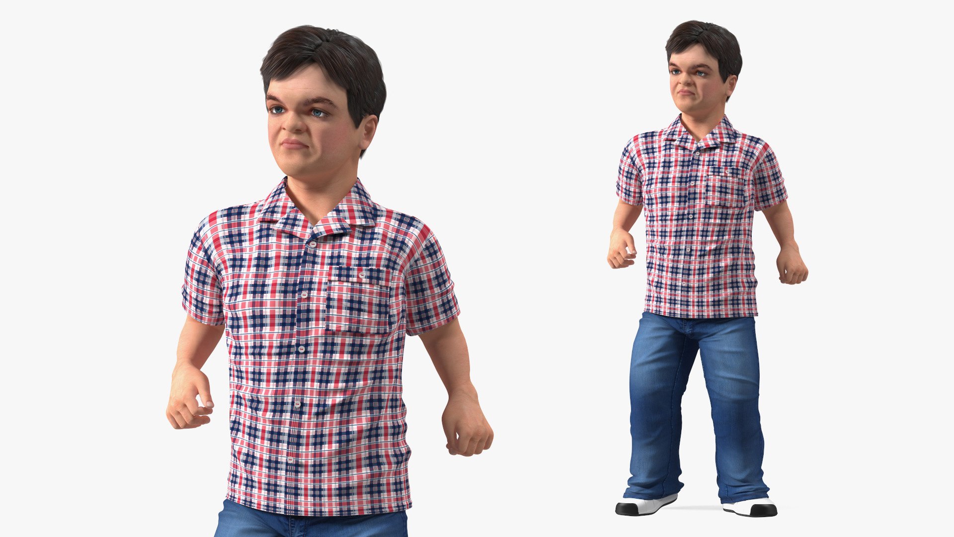 Character Dwarf Man Everyday Style Rigged for Maya 3D model preview