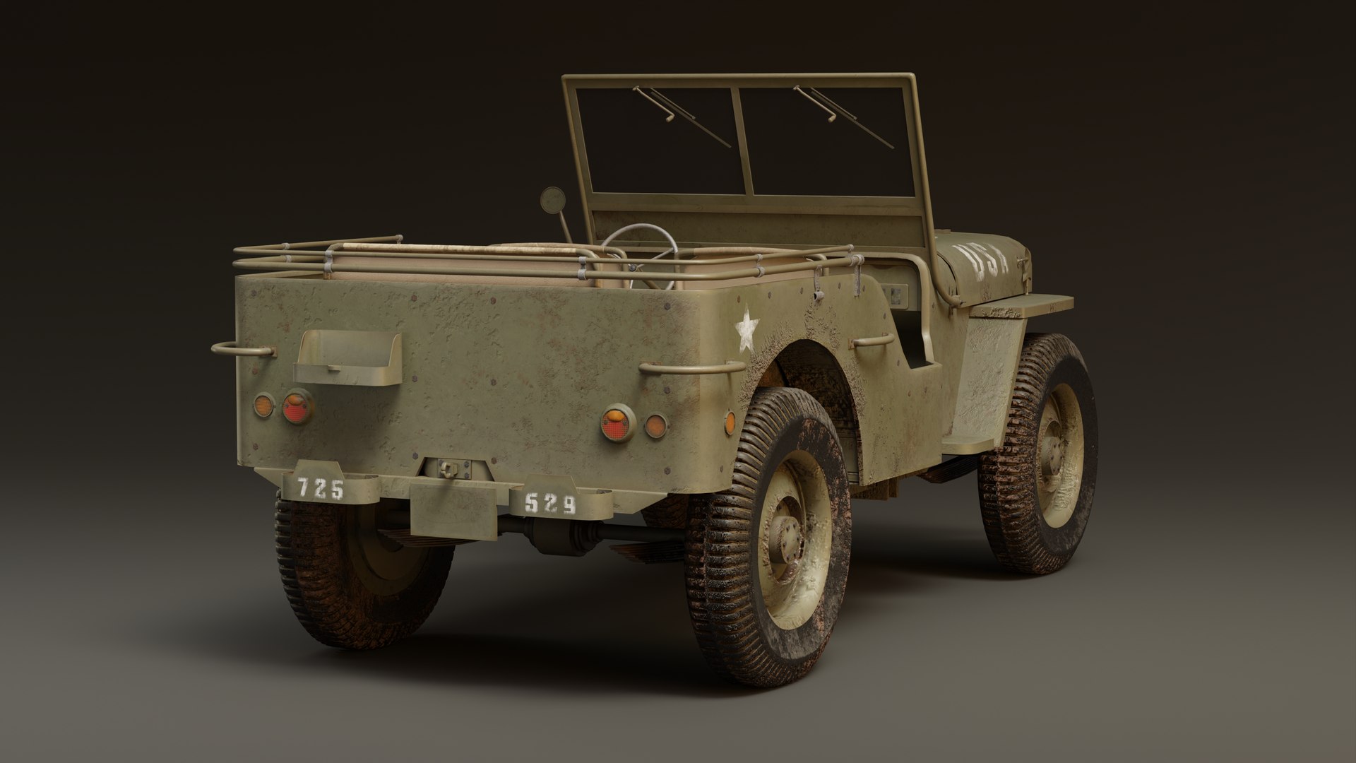 Willy Jeep 3D Model - TurboSquid 2196161