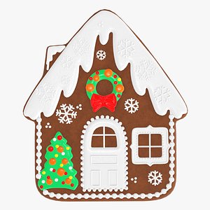 3D model christmas house cookie