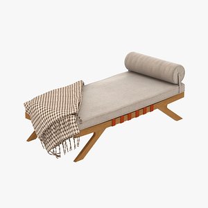 3d model century chaise lounge