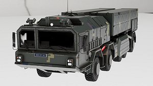 3D Ukraine Sapsan Hrim 2 Missile System model