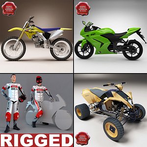 motorcycles v2 3d 3ds