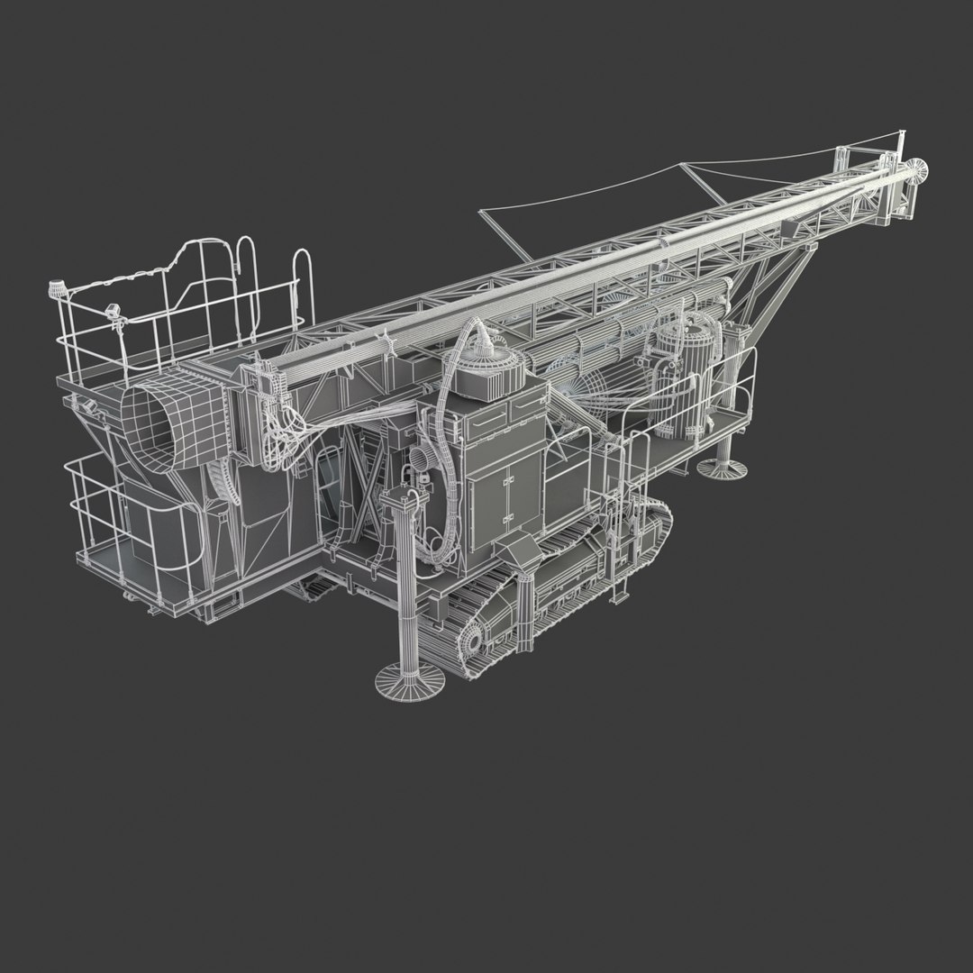 3d Rigged Drilling Machine