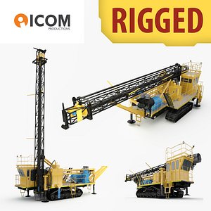 3d rigged drilling machine