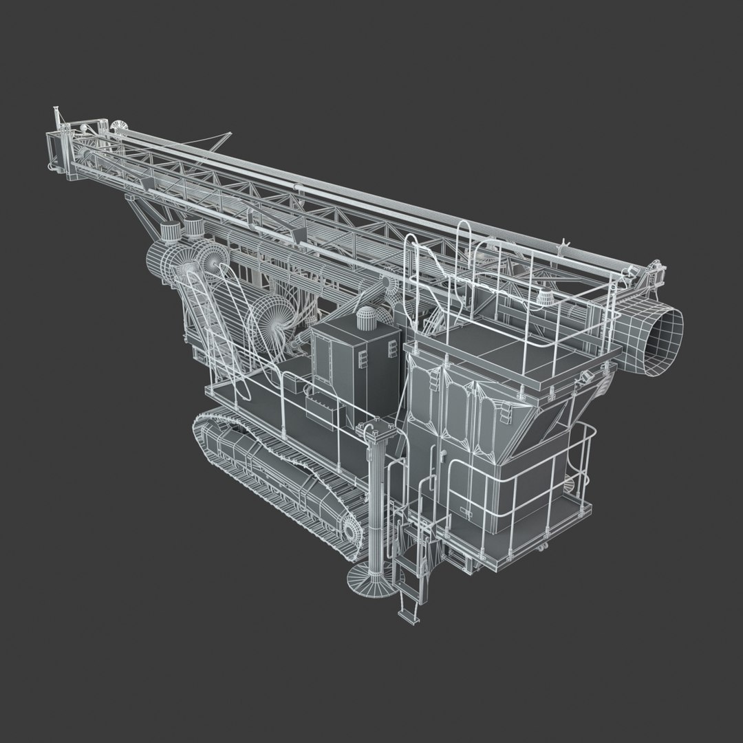 3d Rigged Drilling Machine