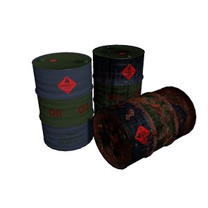 3d barrels rusty model