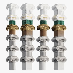 Round and rectangular ionic columns