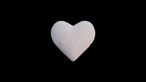 Origami heart unfolding growing animation
