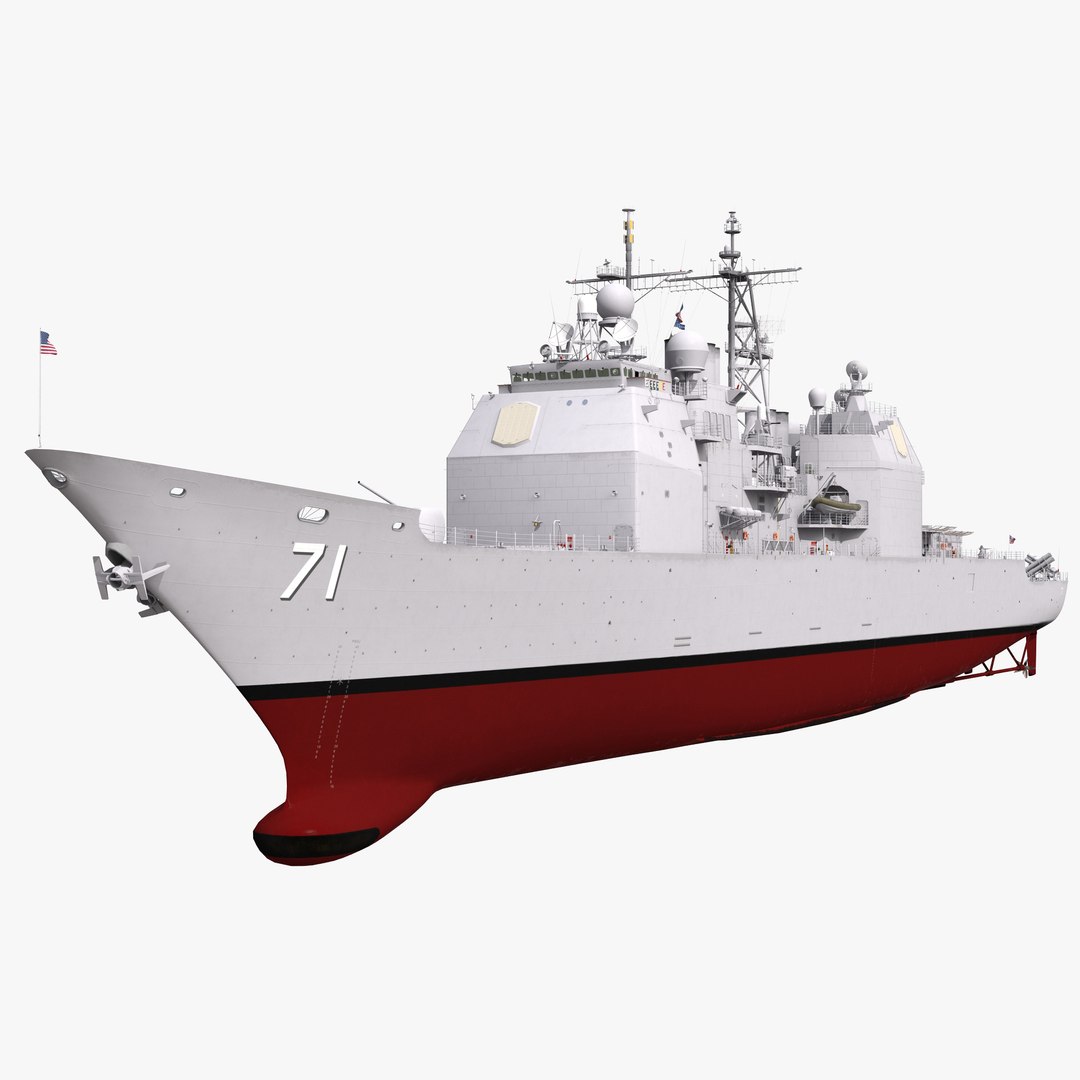 Ticonderoga Class Cruiser Cape St George CG-71 3D Model 3D model preview