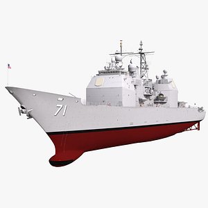 3d model ticonderoga class cruiser cape
