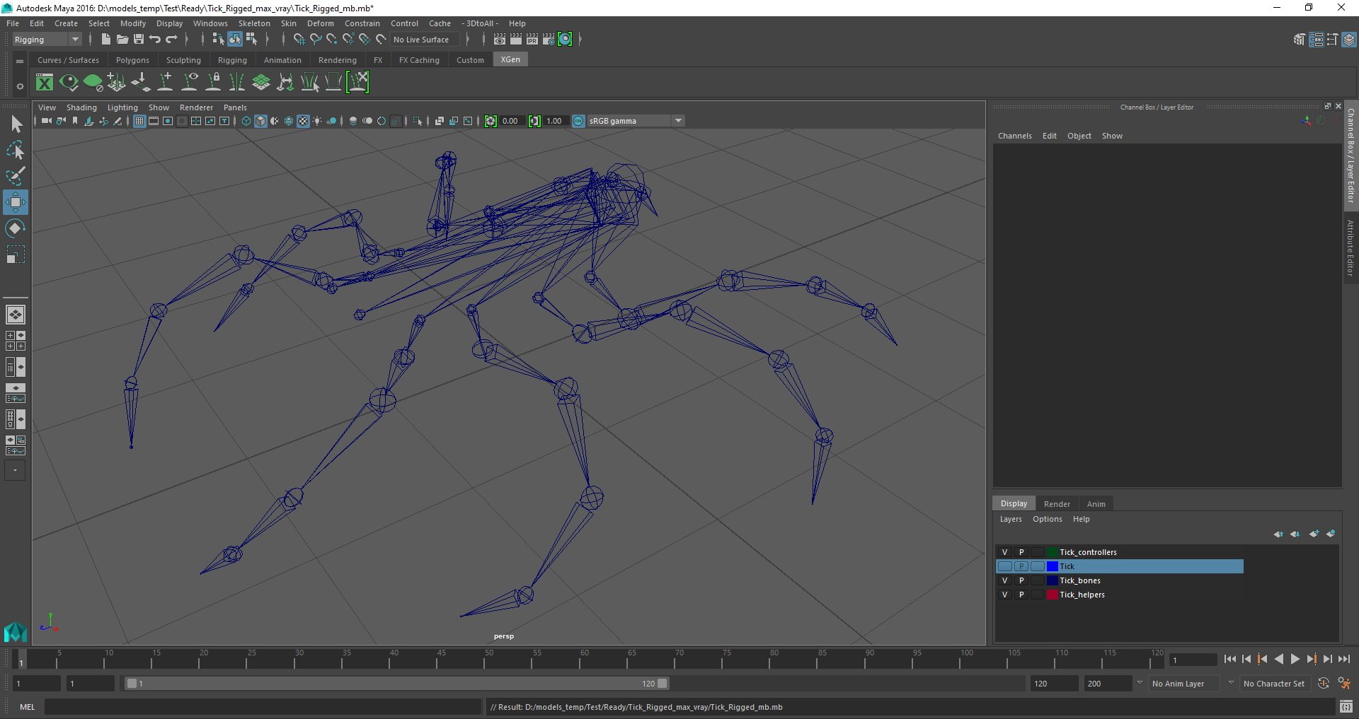 3D Tick Rigged for Maya model - TurboSquid 1861614