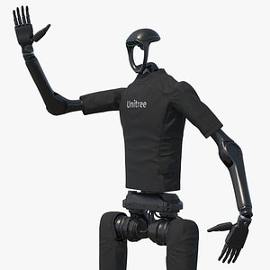 Unitree Robot Humanoid with Dexterous Hands Rigged