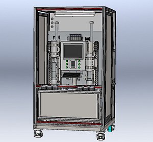 3D CAD Model Helium Leak Testing System - High-Sensitivity Mass Spectrometer Method
