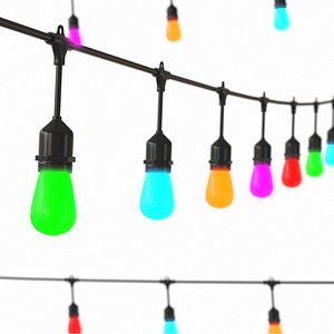 3D String Christmas Light 48ft LED model