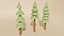 3D Low poly trees and rocks