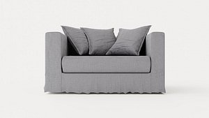 Le Grand Air Loveseat Linen Smokey Granite