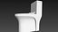 Hochwertiges 3D-Toilettenmodell