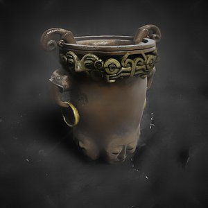 Magic items water tank tripod bronze ware model