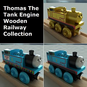 wooden railway toy thomas 3d model