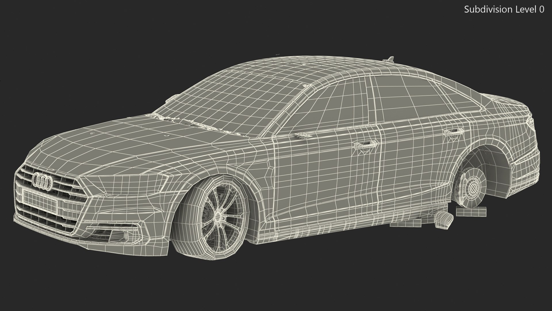 Abandoned audi a8 3D model - TurboSquid 1496607