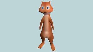 squirrel hand painted 3D model