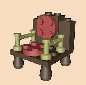 3ds max lego arm chair